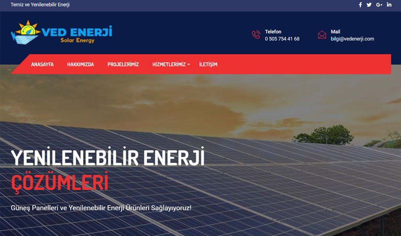Ved Enerji, güneş enerjisi santralleri sektöründe hizmet veren önde gelen bir şirkettir.