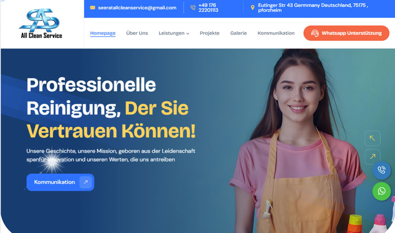 Seerat All Clean Service;Professionelle Reinigungsdienste für Wohnungen, Büros und Baustellen
